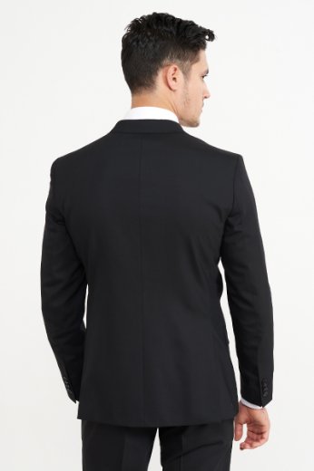 Slika Crni muški sako od odijela - Slim fit