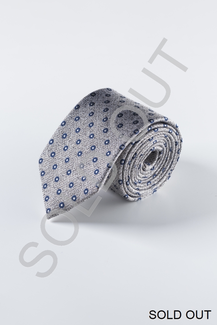 Svilena kravata s točkastim uzorkom u tri boje