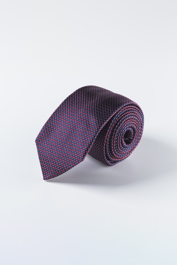 Plavo crvena muška kravata od svile