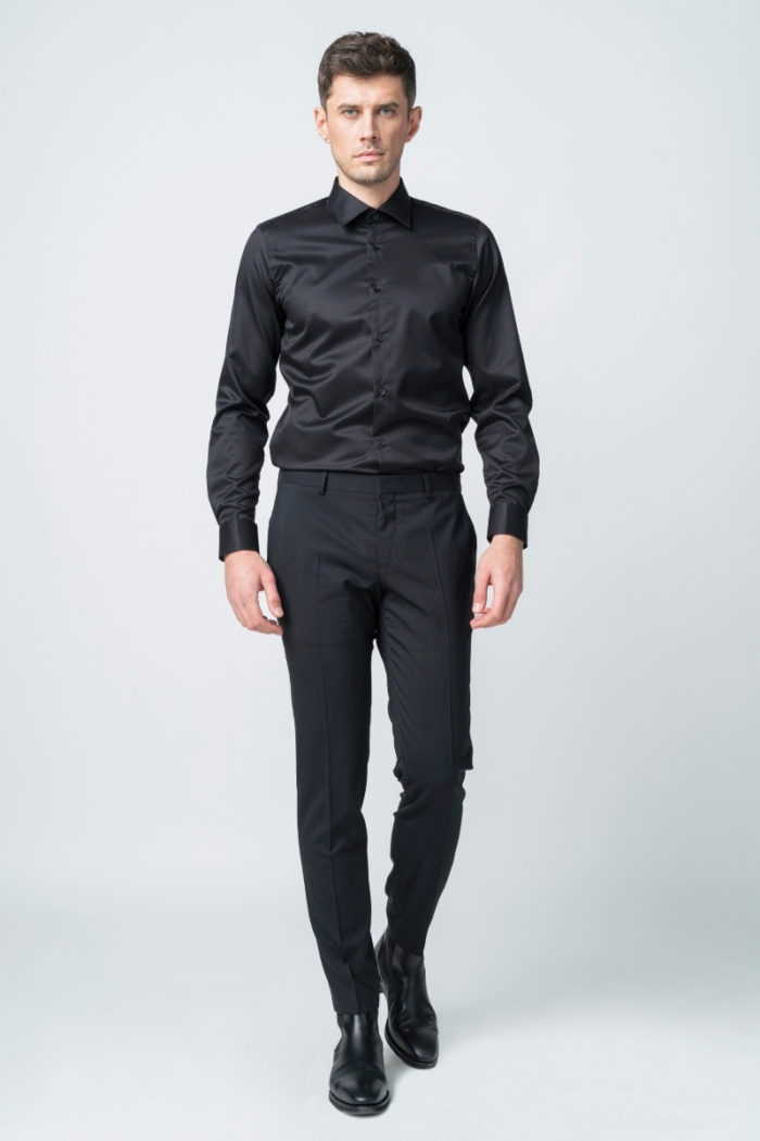 Varteks Crne hlače od odijela - Slim fit