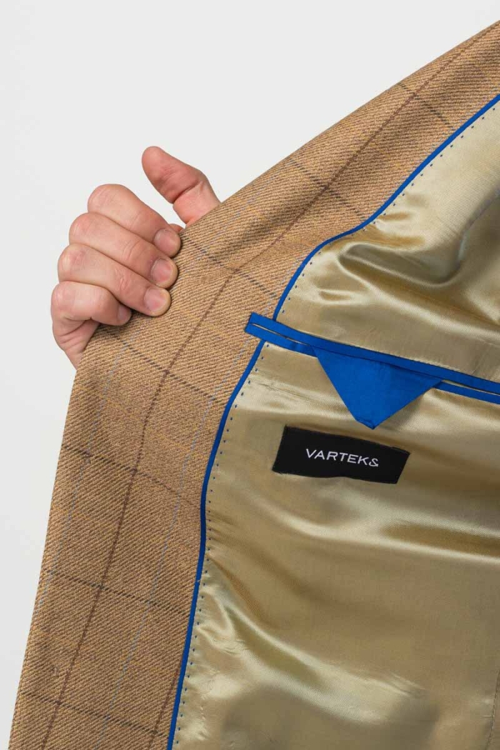 Varteks Men's blazer with retro pattern - Regular fit