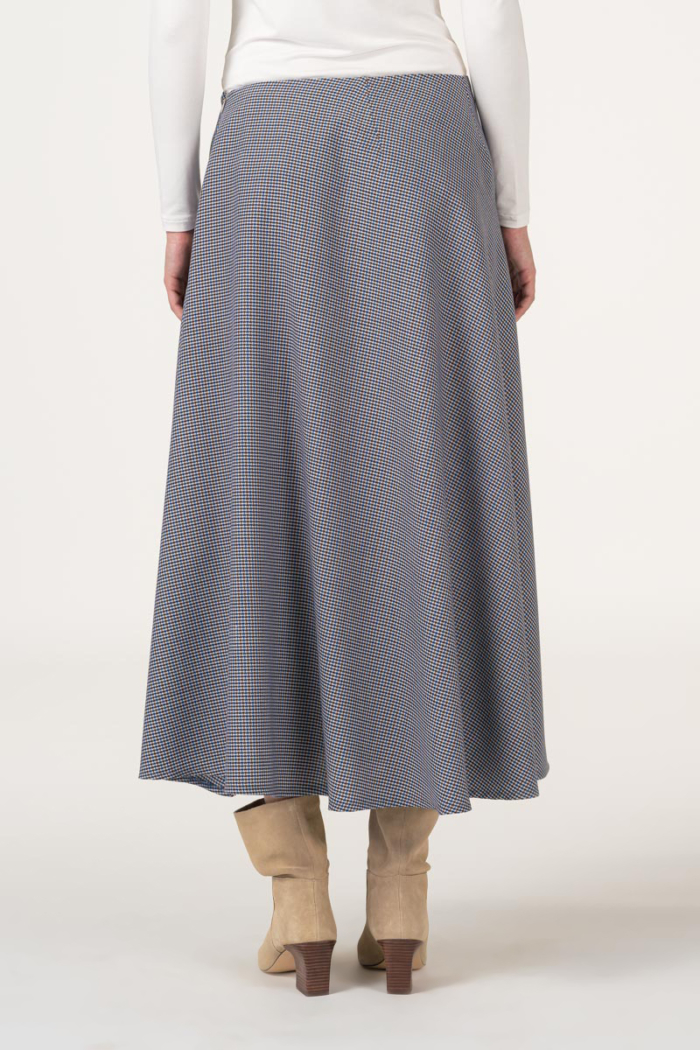 Varteks Long skirt with micro-plaid pattern
