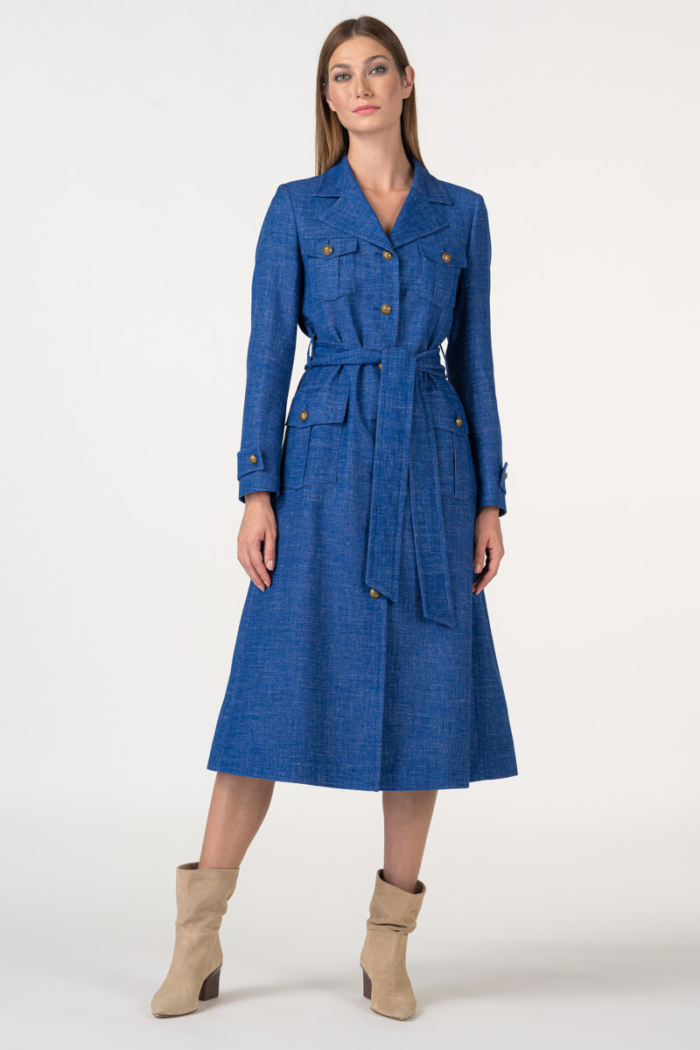 Varteks Lightweight coat in bright blue color
