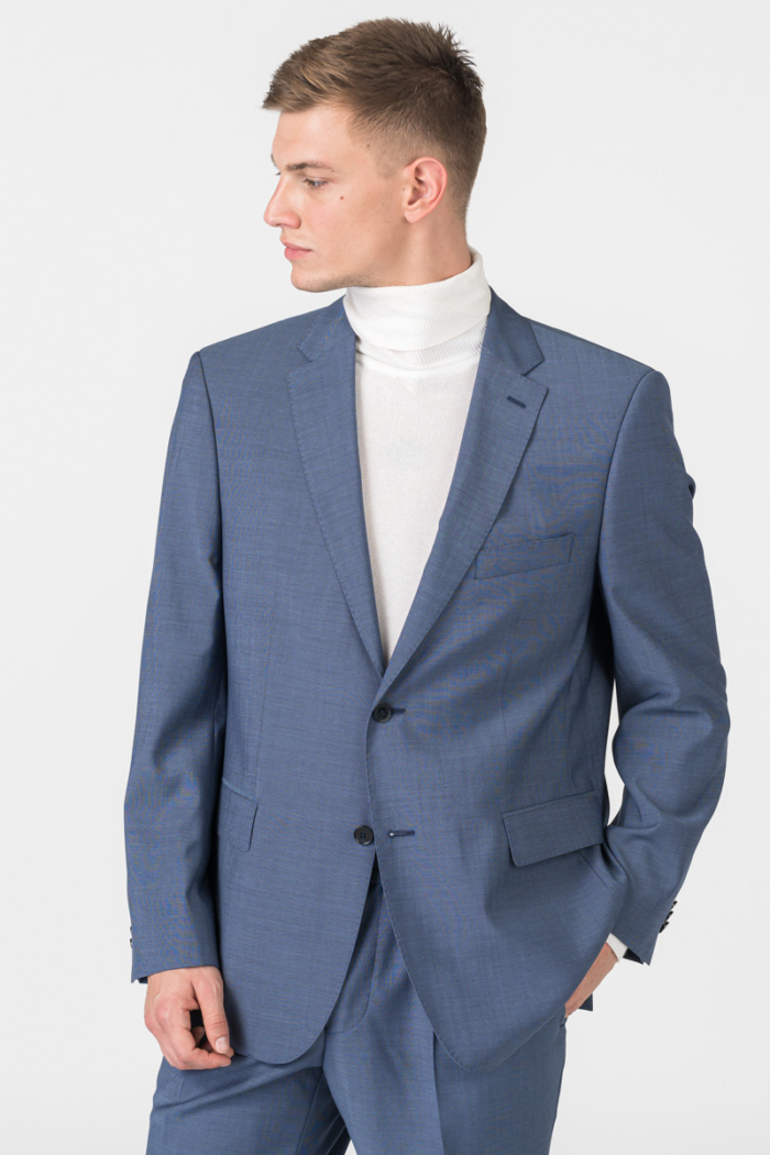 Varteks Men's grey blue blazer - Comfort fit