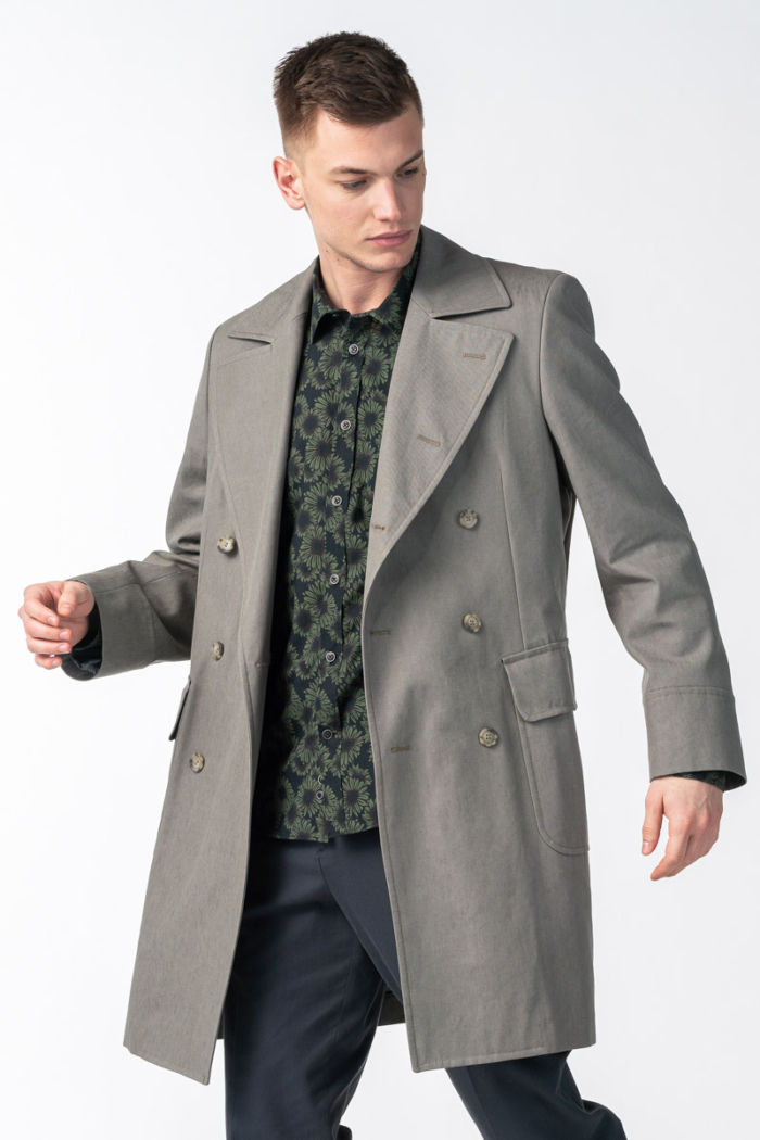 Varteks Grey men's trench coat