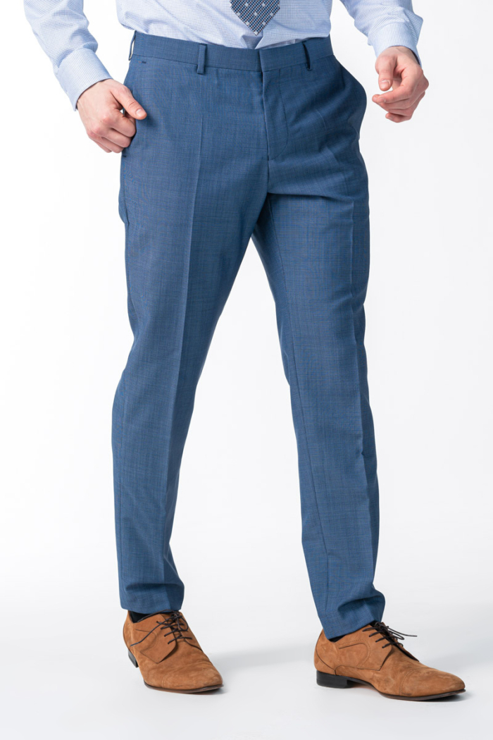 Varteks Men's mid blue suit pants - Regular fit