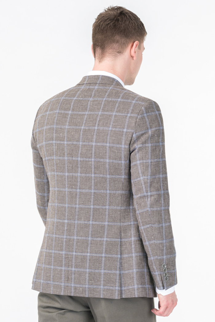 Varteks Men's grey plaid blazer - Regular fit