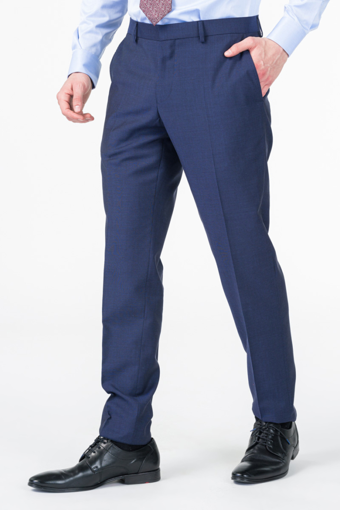 Limited Edition - Tamno plave muške hlače od odijela - Regular fit