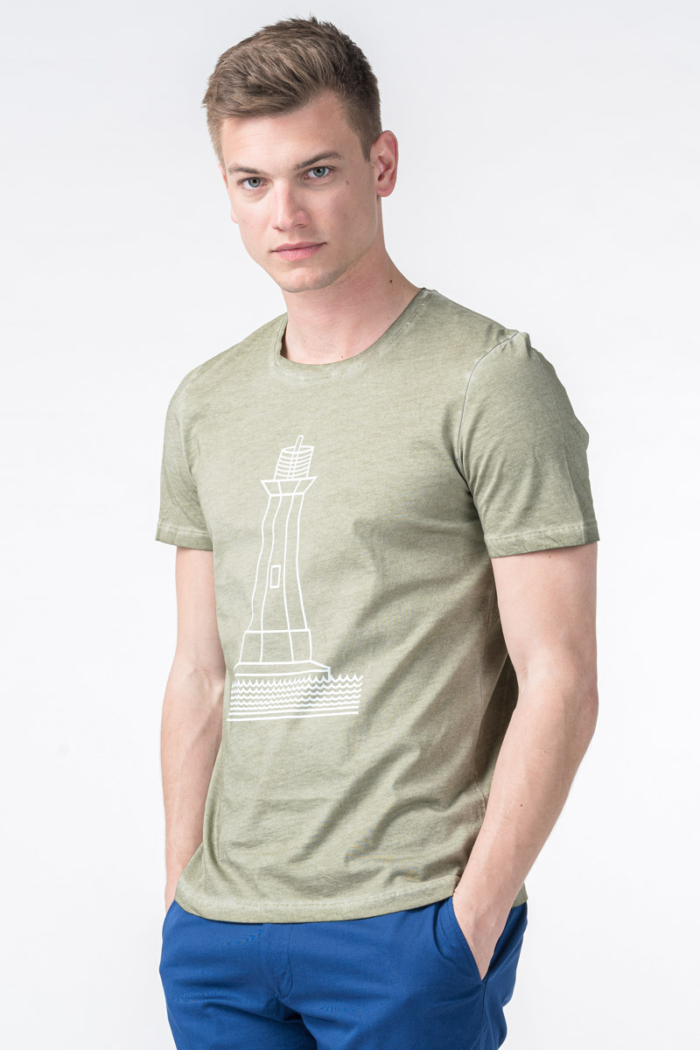 Varteks Men's T-shirt lighthouse motive