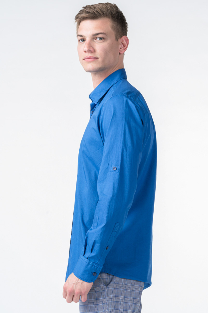 Muška plava pamučna košulja - Regular fit