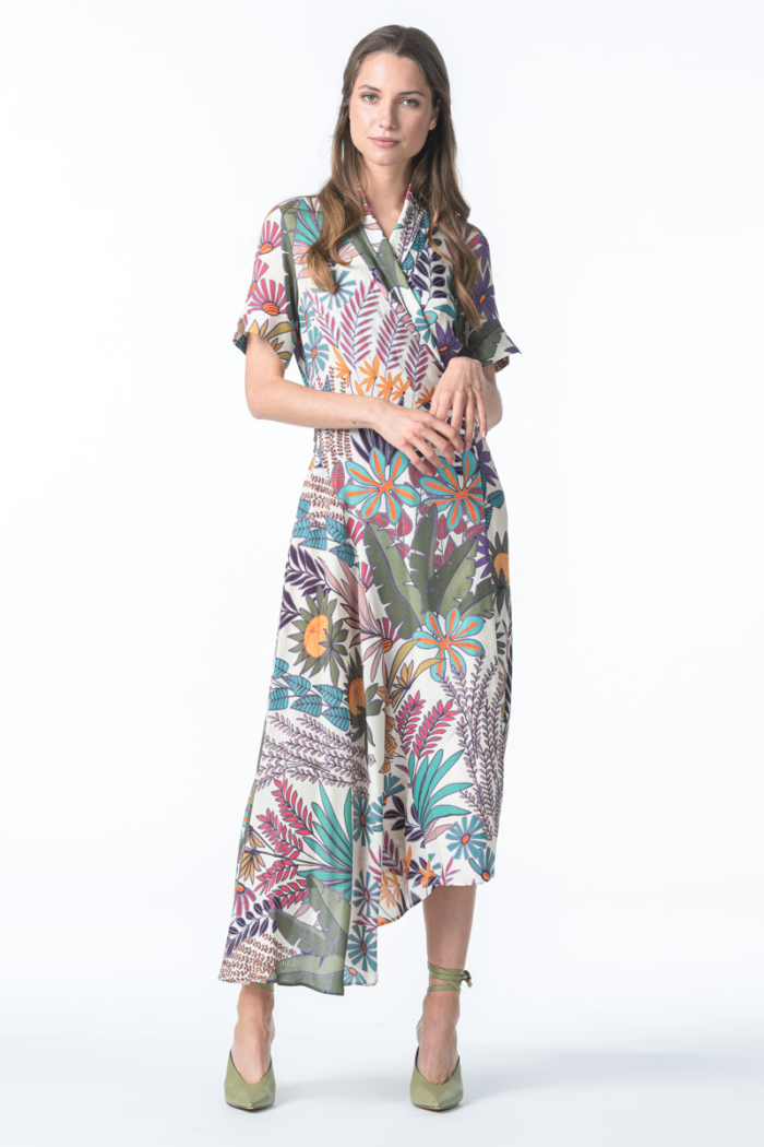 Varteks Women's wrap dress with jungle print