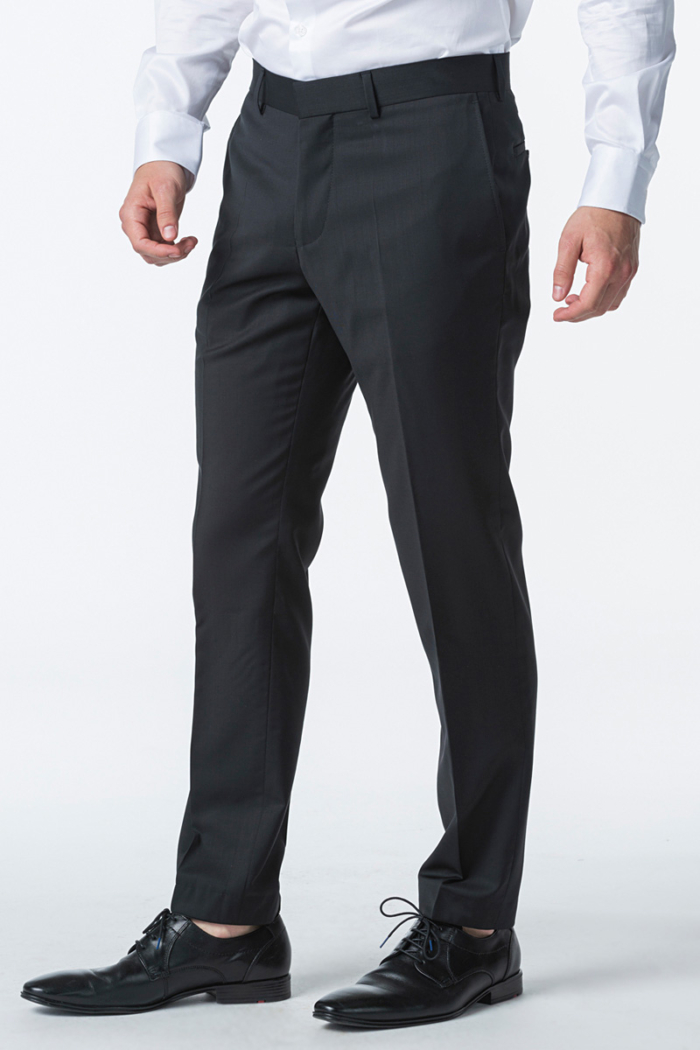 Muške hlače crne boje 120's - Comfort fit