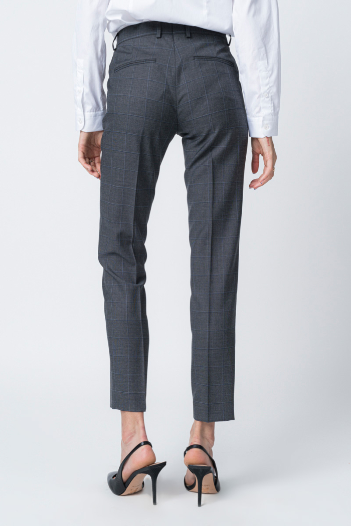 Women's grey plaid trousers