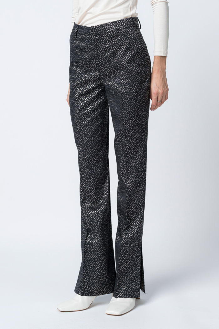 Varteks Women’s trousers with silver metallic print