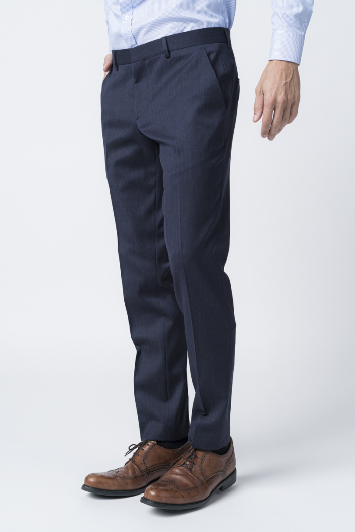 Varteks Men's denim dark blue suit trousers - Slim fit