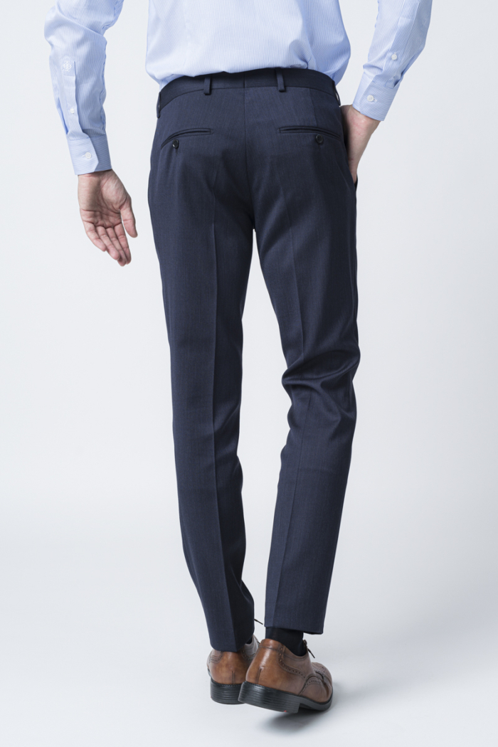 Varteks Men's denim dark blue suit trousers - Slim fit