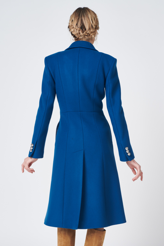 Blue women's coat A cut
