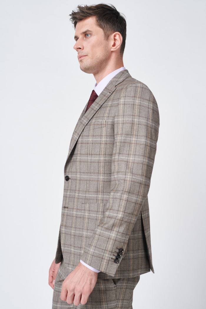 Varteks Brown plaid suit blazer - Regular fit