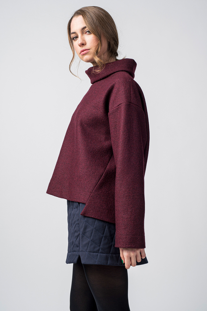 Varteks Bordeaux woolen long-sleeved sweater