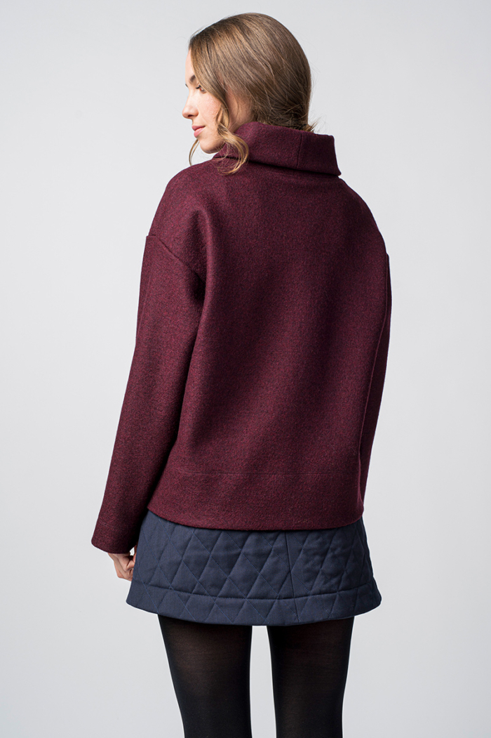 Varteks Bordeaux woolen long-sleeved sweater