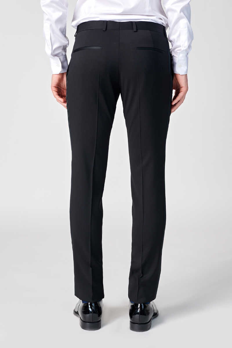 Elegant black tuxedo trousers Super 110's – Slim fit – Varteks d.d.