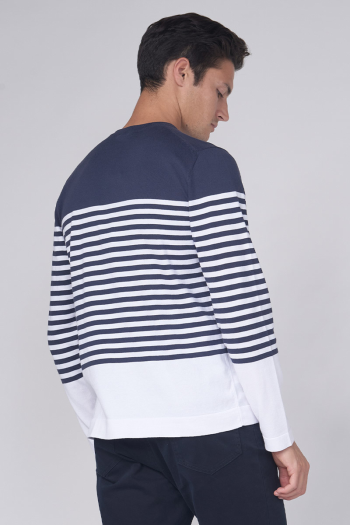Varteks Mornarsko plavi pulover s bijelim prugama