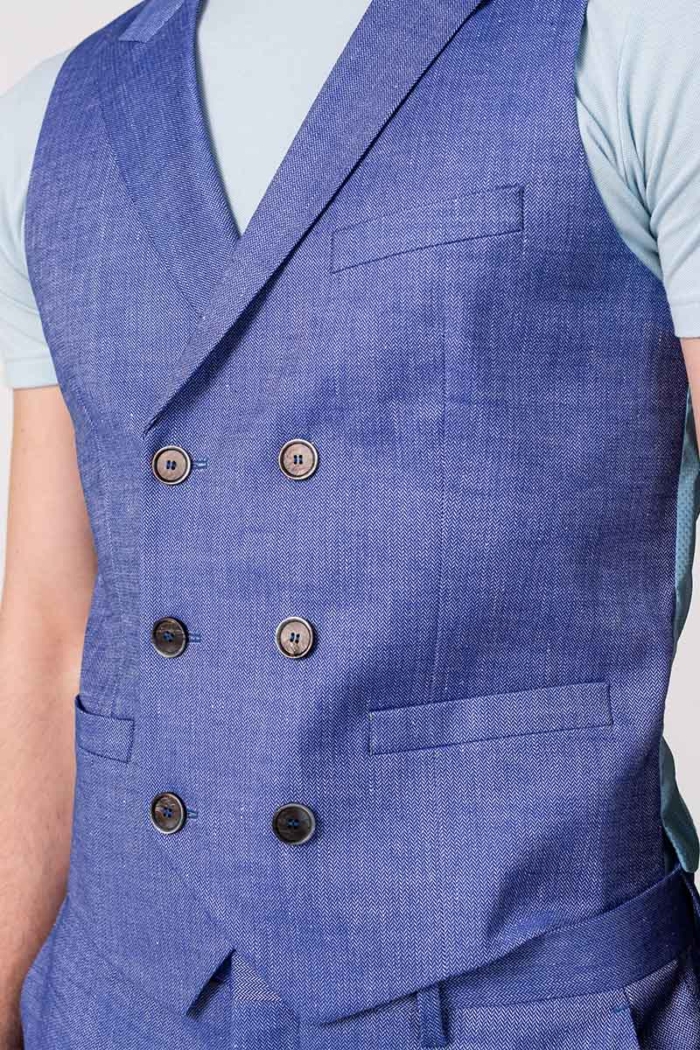 Varteks YOUNG - Svijetlo plavi prsluk od odijela - Slim fit