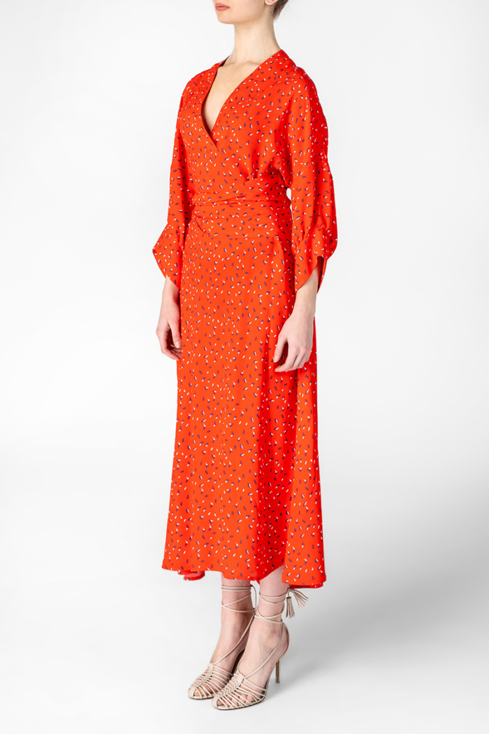 Varteks Red dress with abstract print