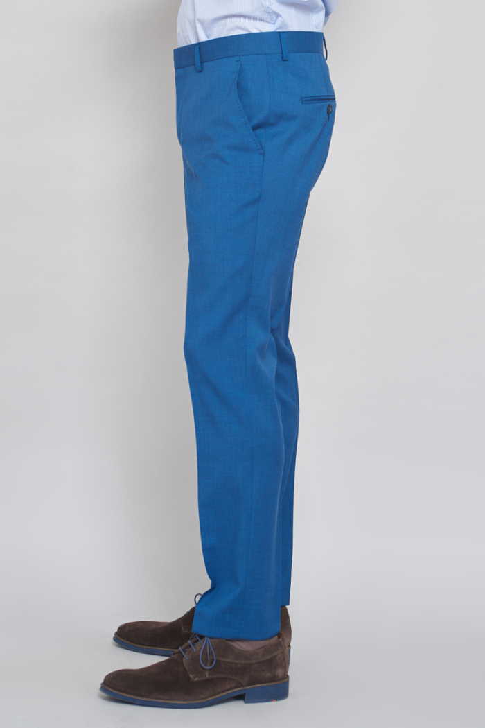 Varteks Melange tirkizne hlače od odijela - Slim fit